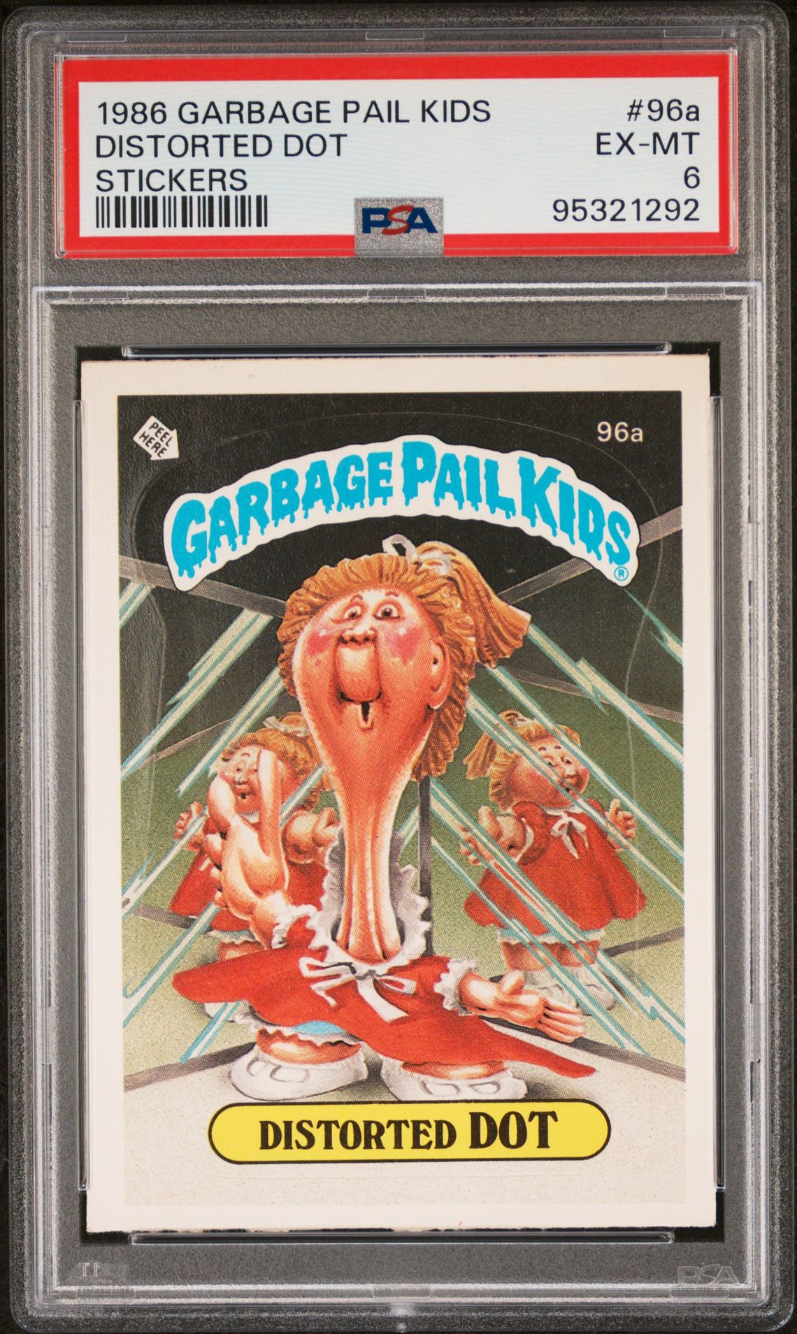 1986 Topps Garbage Pail Kids #96A Distorted Dot front