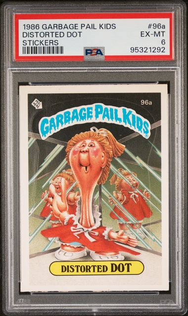 1986 Topps Garbage Pail Kids STICKERS #96A Distorted Dot front