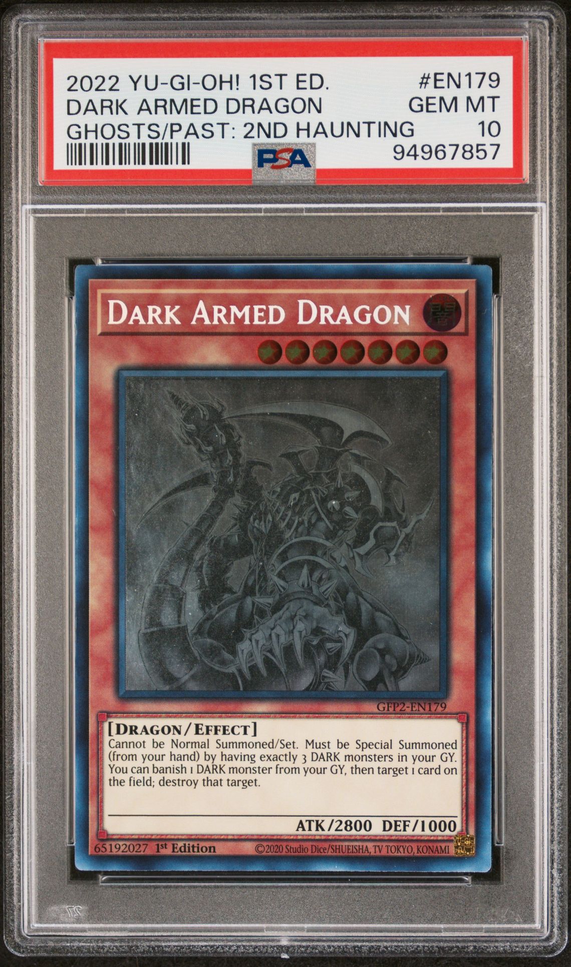 2022 Yu-Gi-Oh! YU-GI-OH! GFP2-GHOSTS FROM THE PAST: THE 2ND HAUNTING GHOSTS/PAST: 2ND HAUNTING #EN179 Dark Armed Dragon front