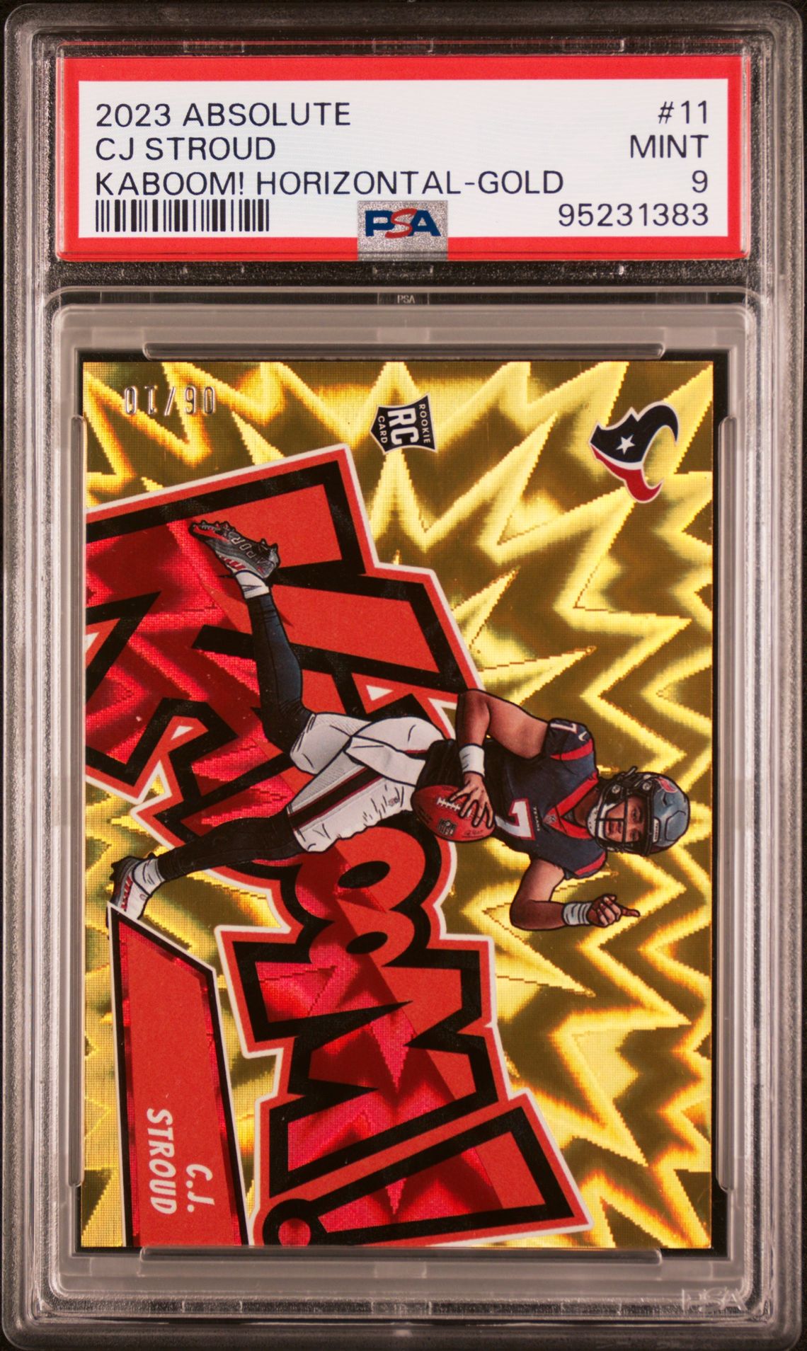 2023 Panini PANINI ABSOLUTE KABOOM! HORIZONTAL GOLD #11 Cj Stroud front