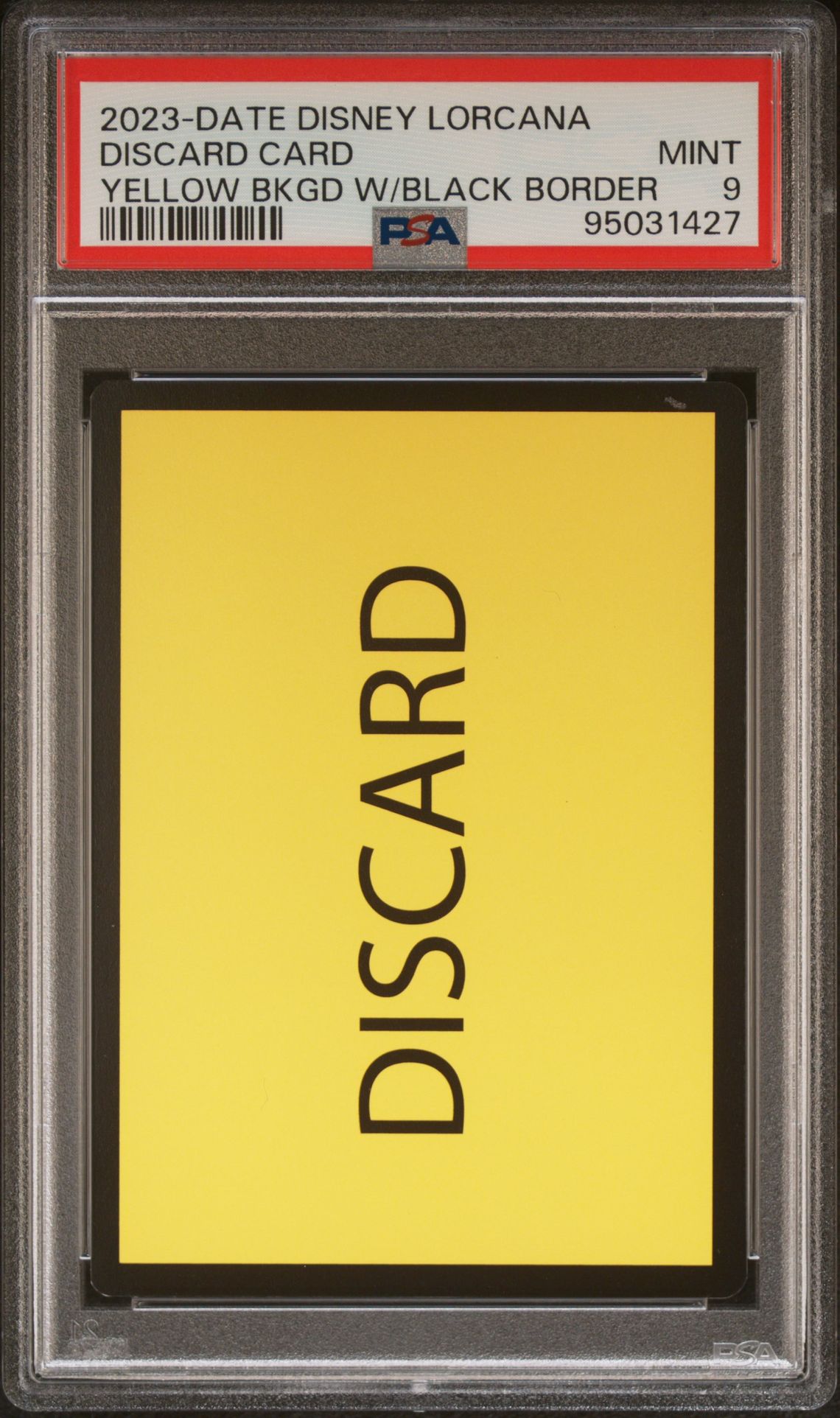 2023-DATE Disney DISNEY LORCANA FILLER CARD YELLOW BKGD W/BLACK BORDER Discard Card front