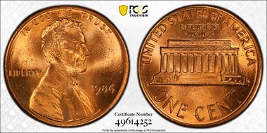1986 1C MS67RD