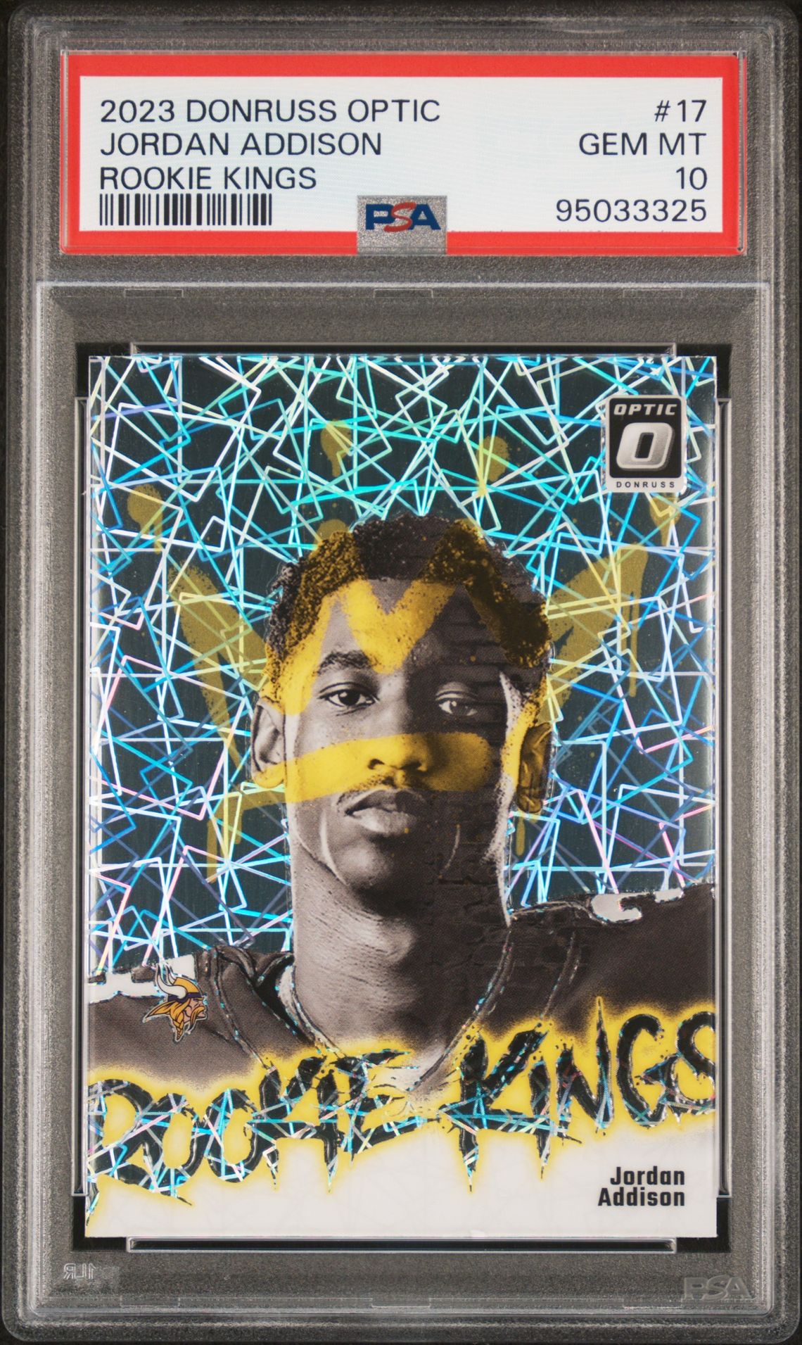 2023 Panini Donruss Optic Rookie Kings Jordan Addison #17 Gem Mt 10 front