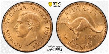 1951-PL (L) 1D KM-43 MS65RD