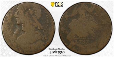 1787 CT 1/2P Mail Bust Left, CONNECT VG8BN