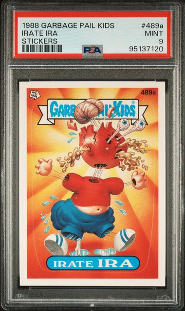 1988 Topps Garbage Pail Kids #489A Irate Ira front