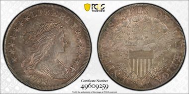 1798 $1 Large Eagle AU58