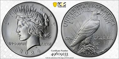 2024 $1 Peace Dollar First Strike MS68