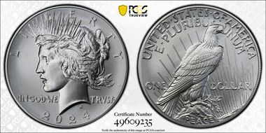 2024 $1 Peace Dollar First Strike MS70