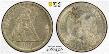 1875-S 20C AU53