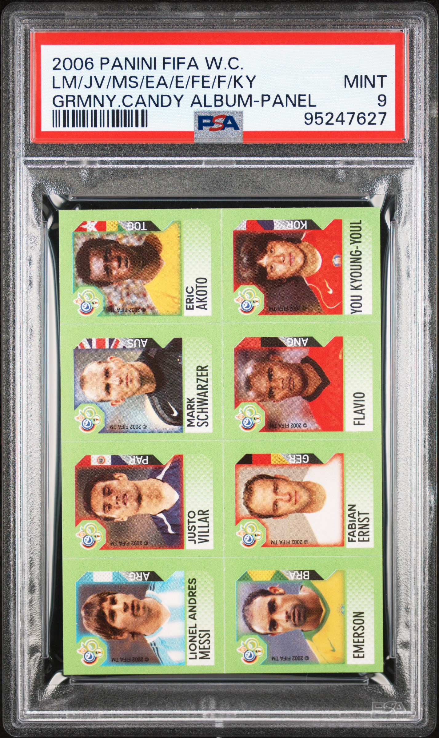 2006 Panini Fifa World Cup Germany Candy Album Lm/Jv/Ms/Ea/E/Fe/F/Ky (Grmny.candy Album-Panel) Mint 9 front