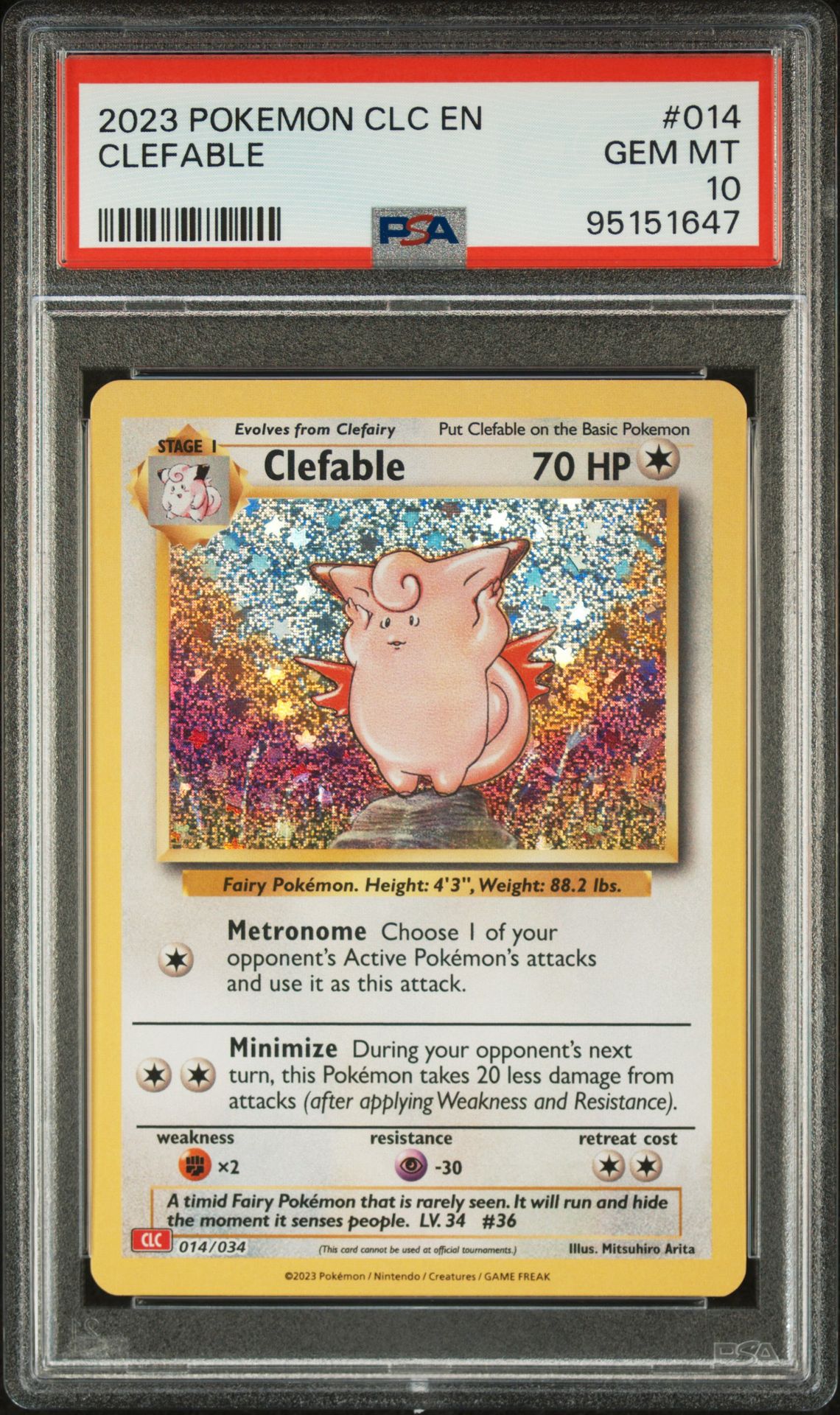 2023 Pokemon POKEMON CLC-TRADING CARD GAME CLASSIC CHARIZARD & HO-OH EX DECK #014 Clefable front