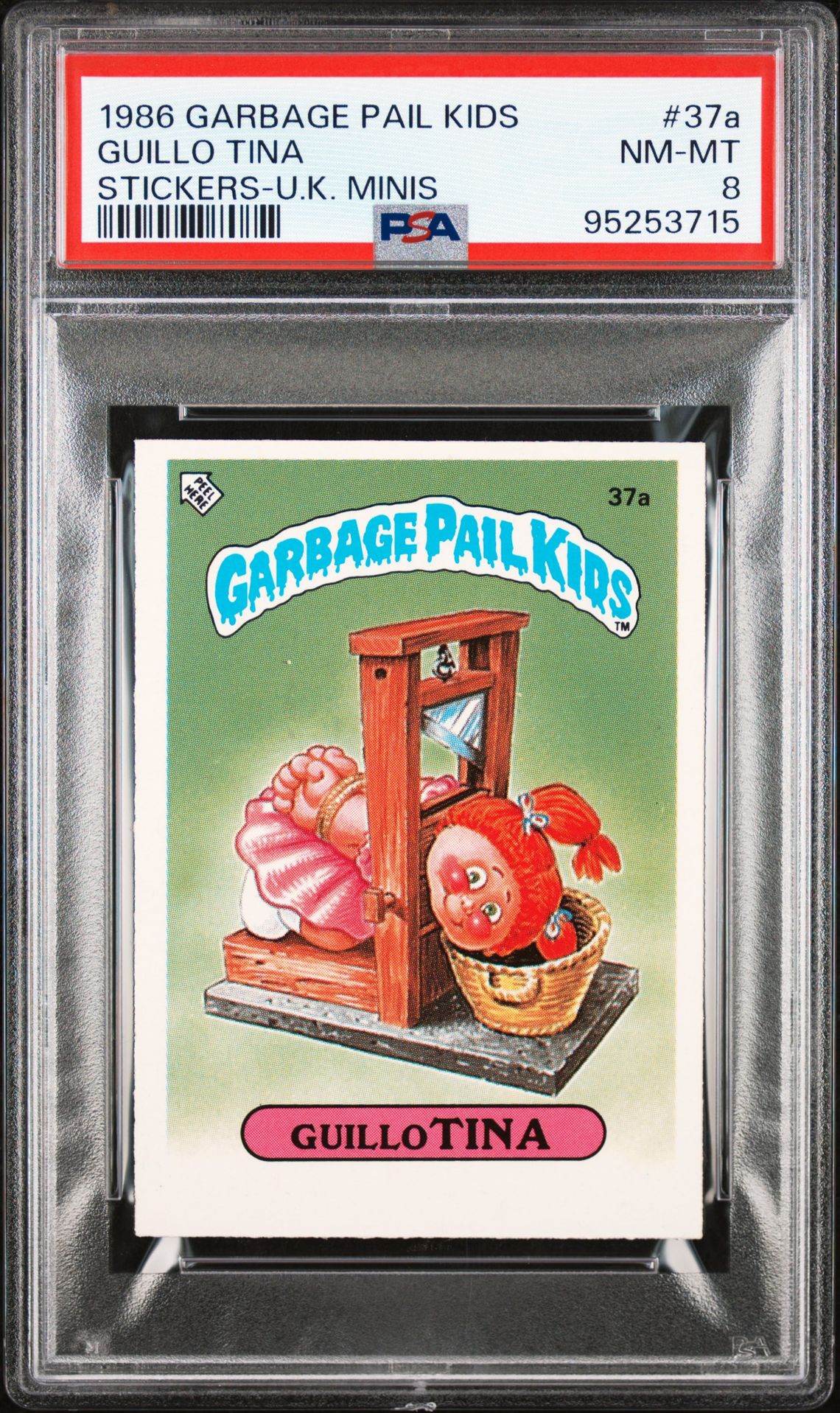 1985 Topps Garbage Pail Kids #37A Guillo Tina front
