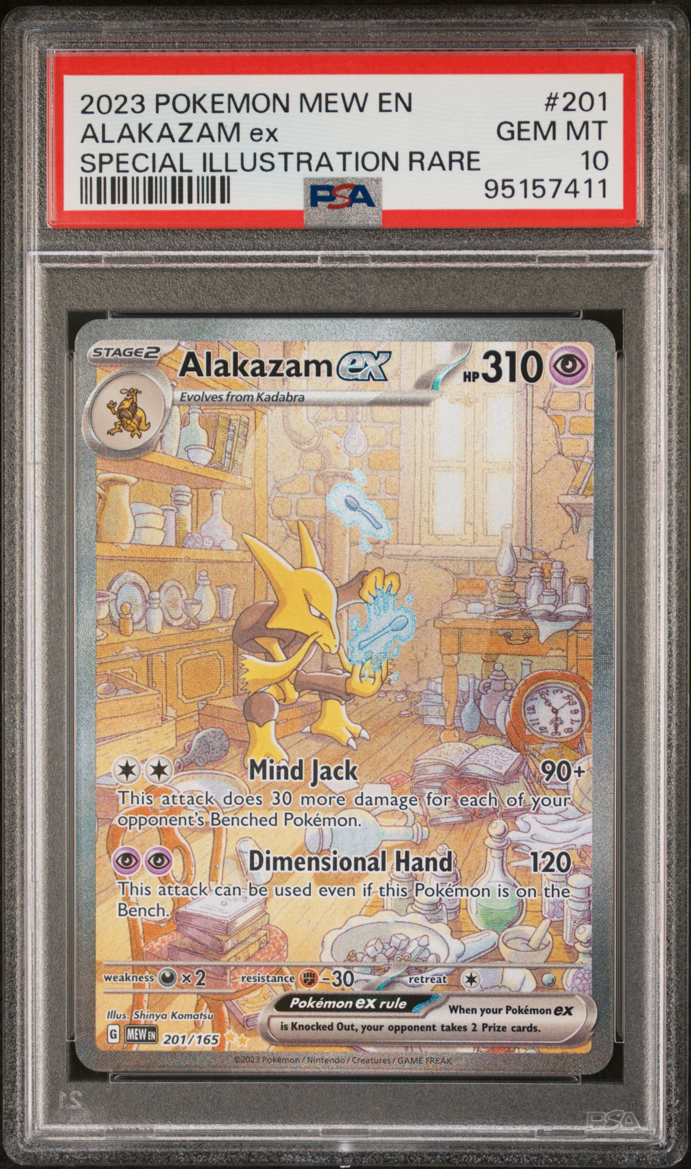 2023 #201 Alakazam EX PSA 10 Mew EN-151