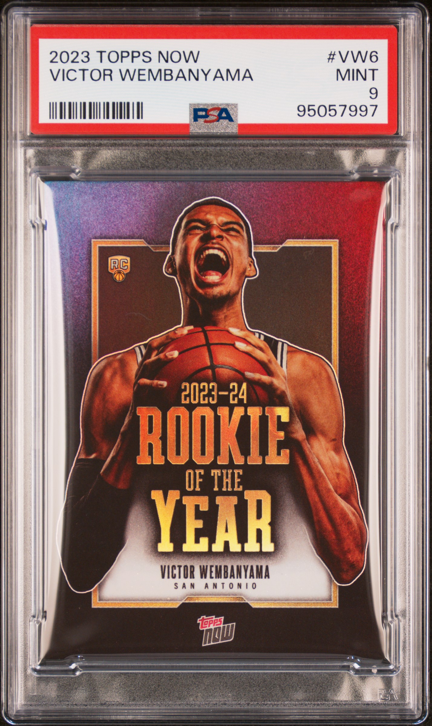 2023 Topps Now Victor Wembanyama #Vw6 Mint 9 front