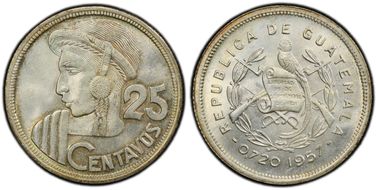 1957 25C MS66