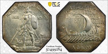 1925 AR Medal Norse American, Thin MS62