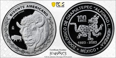 2023-Mo Medal Chapultepec Zoo Ag Bisonte Americano SP70