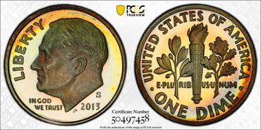 2013-S 10C Silver PR69DCAM