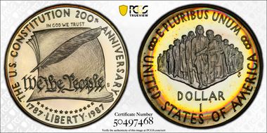 1987-S $1 Constitution PR68DCAM