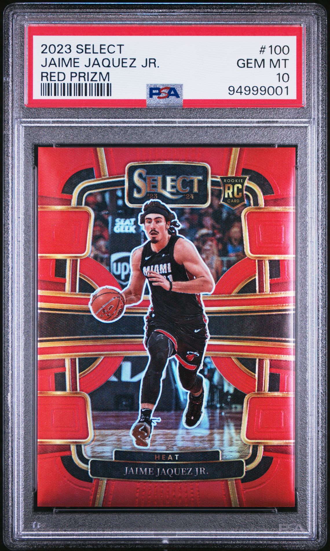 2023 Panini PANINI SELECT RED PRIZM #100 Jaime Jaquez Jr. front