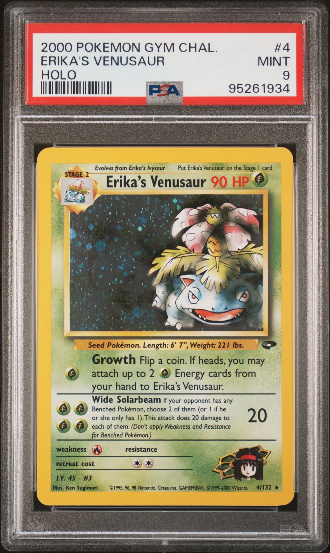 2000 Pokemon POKEMON GYM CHALLENGE HOLO #4 Erika's Venusaur front