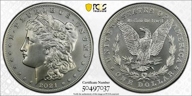 2021-S $1 Morgan Dollar 100th Anniversary MS68