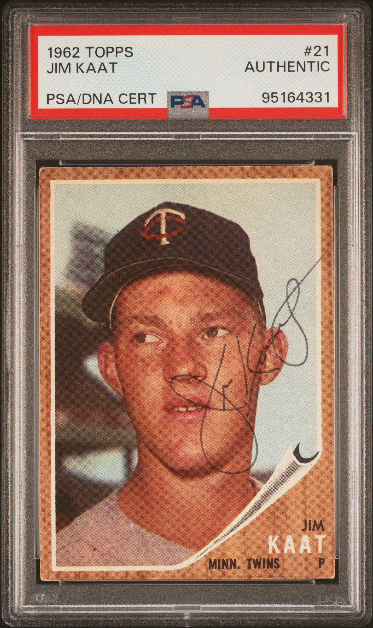 1962 Topps Jim Kaat #21 front