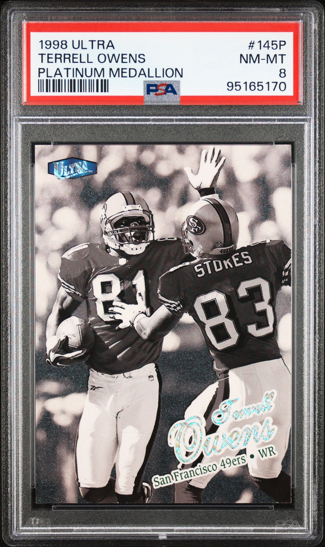 1998 Fleer PLATINUM MEDALLION #145P Terrell Owens front