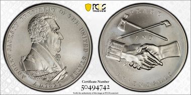 (2020) Medal Andrew Jackson "1829" Silver Matte Finish MS70