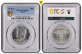 1976-S 50C Silver MS63