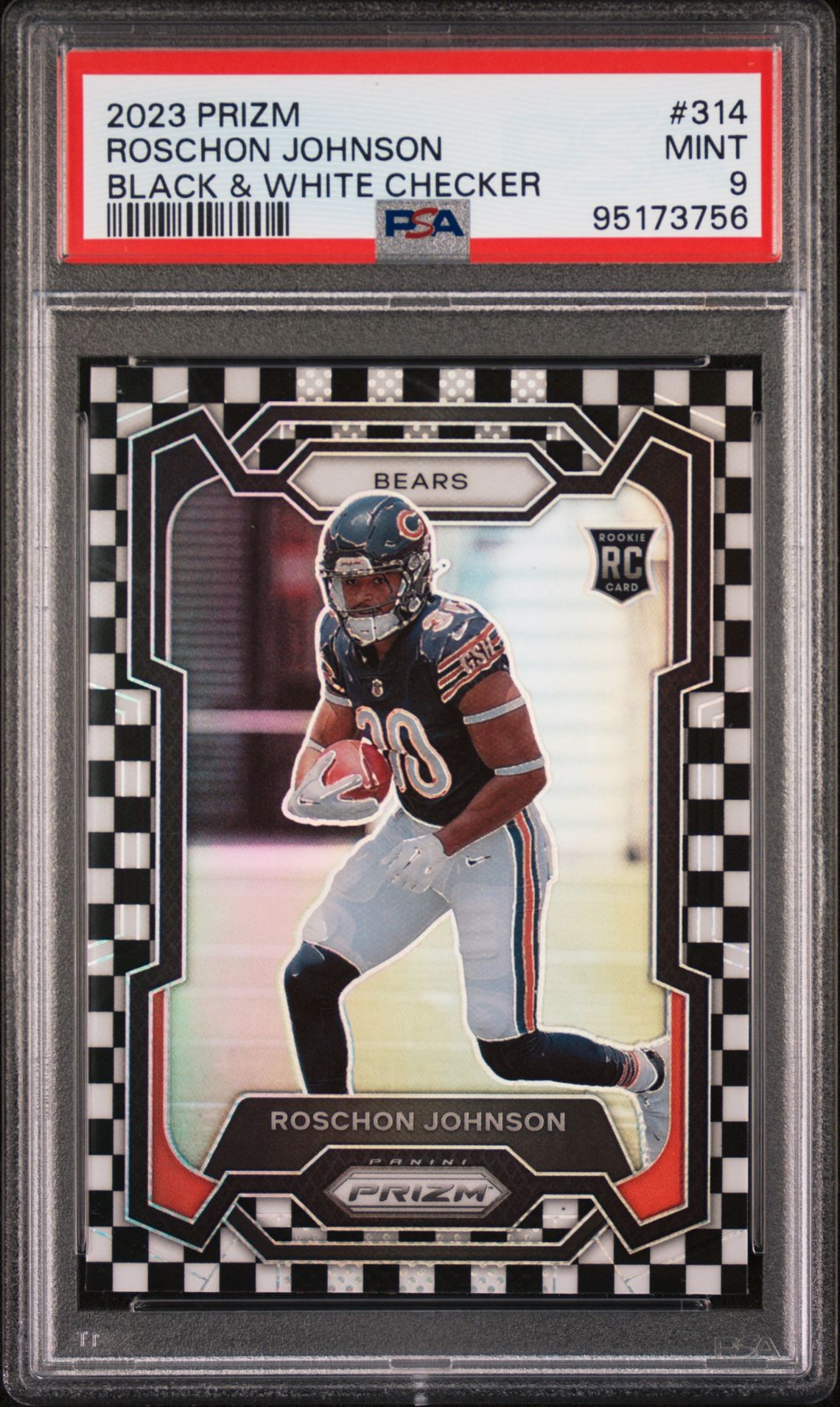 2023 Panini PANINI PRIZM BLACK & WHITE CHECKER #314 Roschon Johnson front
