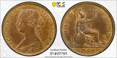 1871 1/2D S-3956 MS62BN