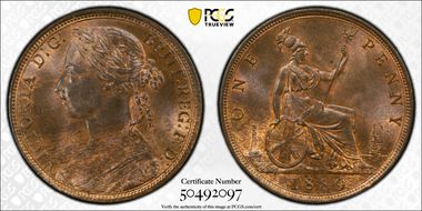 1889 1D S-3954 15 Leaves MS64+ RB