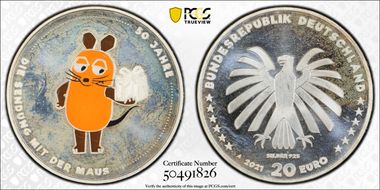 2021-A € 20 The Show with the Mouse 50th Anniversary MS68