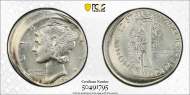 1945-S 10C AU58