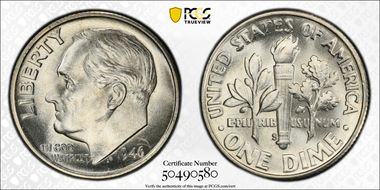 1946-S/S 10C DDR & RPM FS-502 MS66FB