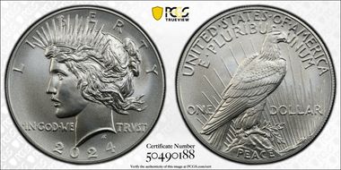 2024 $1 Peace Dollar First Strike MS70