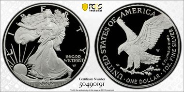 2024-W  $1 Silver Eagle PR69DCAM
