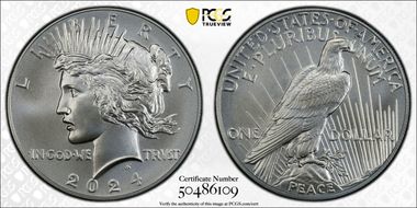 2024 $1 Peace Dollar MS69