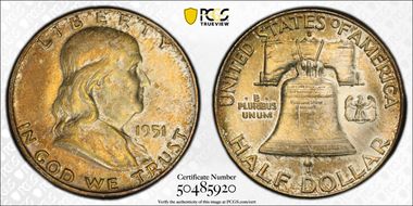 1951-D 50C MS64FBL