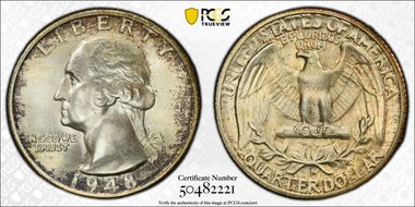 1948-S 25C MS66