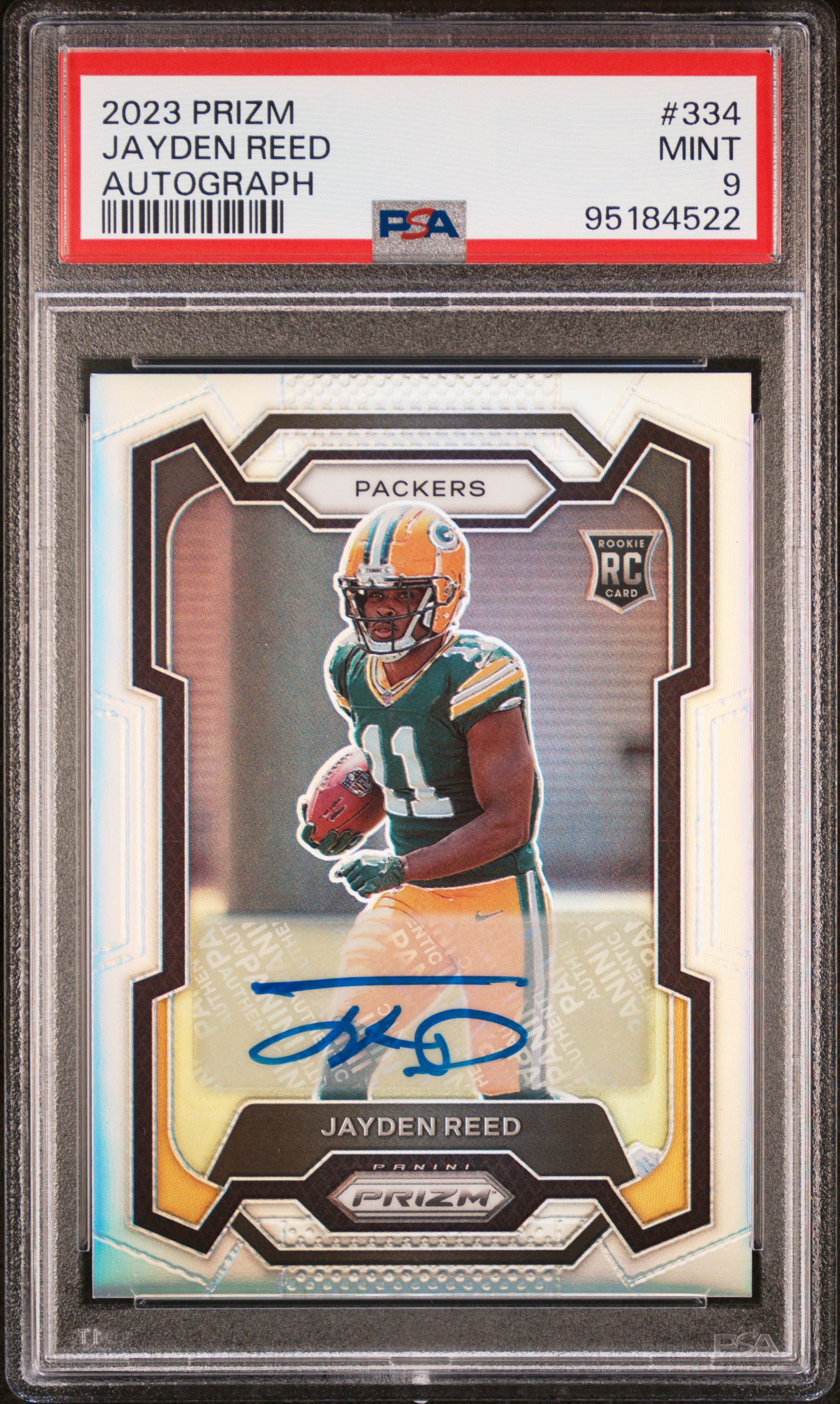 2023 #334 Jayden Reed PSA 9 Panini Prizm