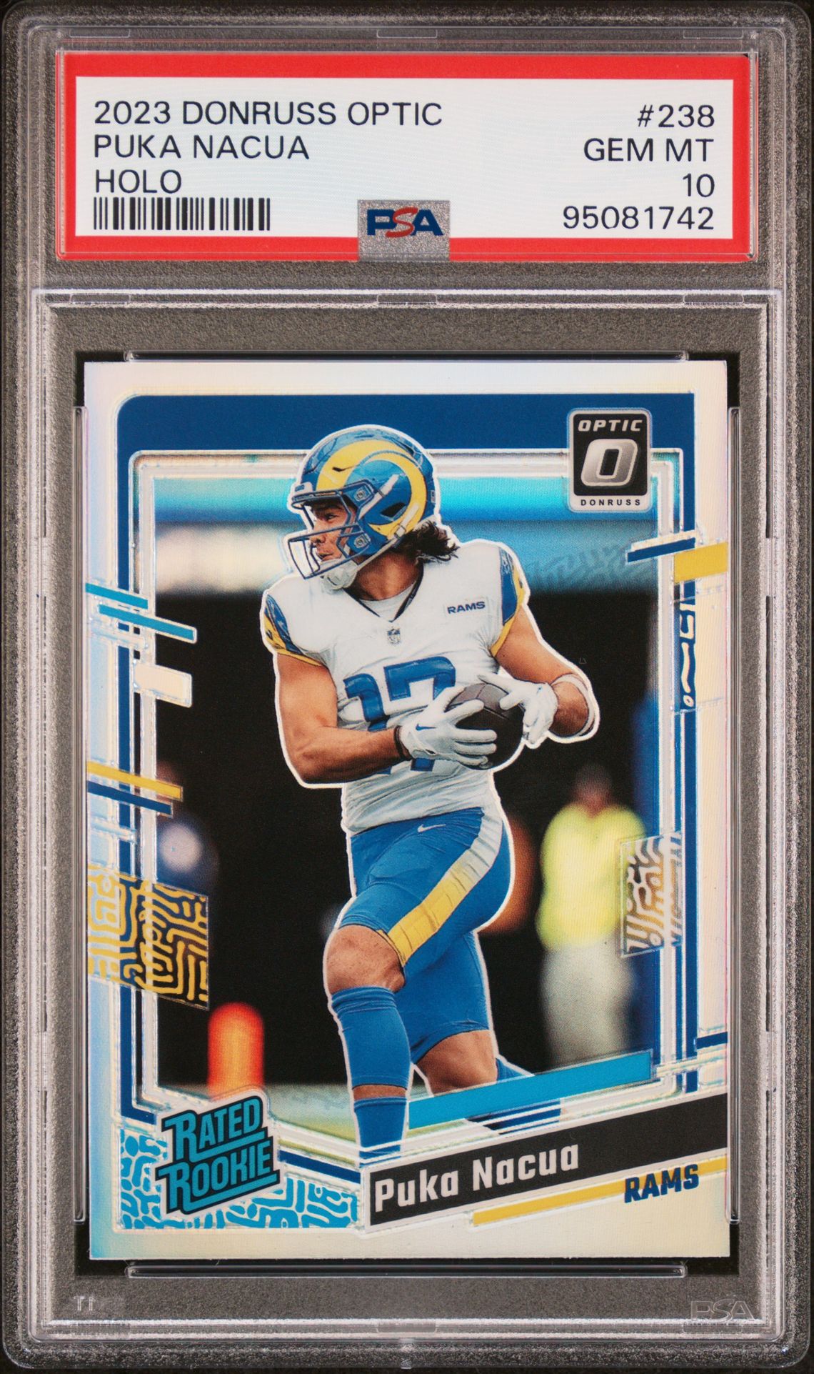 2023 Panini Donruss Optic Puka Nacua #238 (Holo) Gem Mt 10 front
