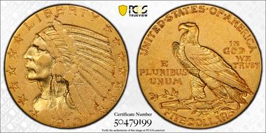 1910 $5 XF45