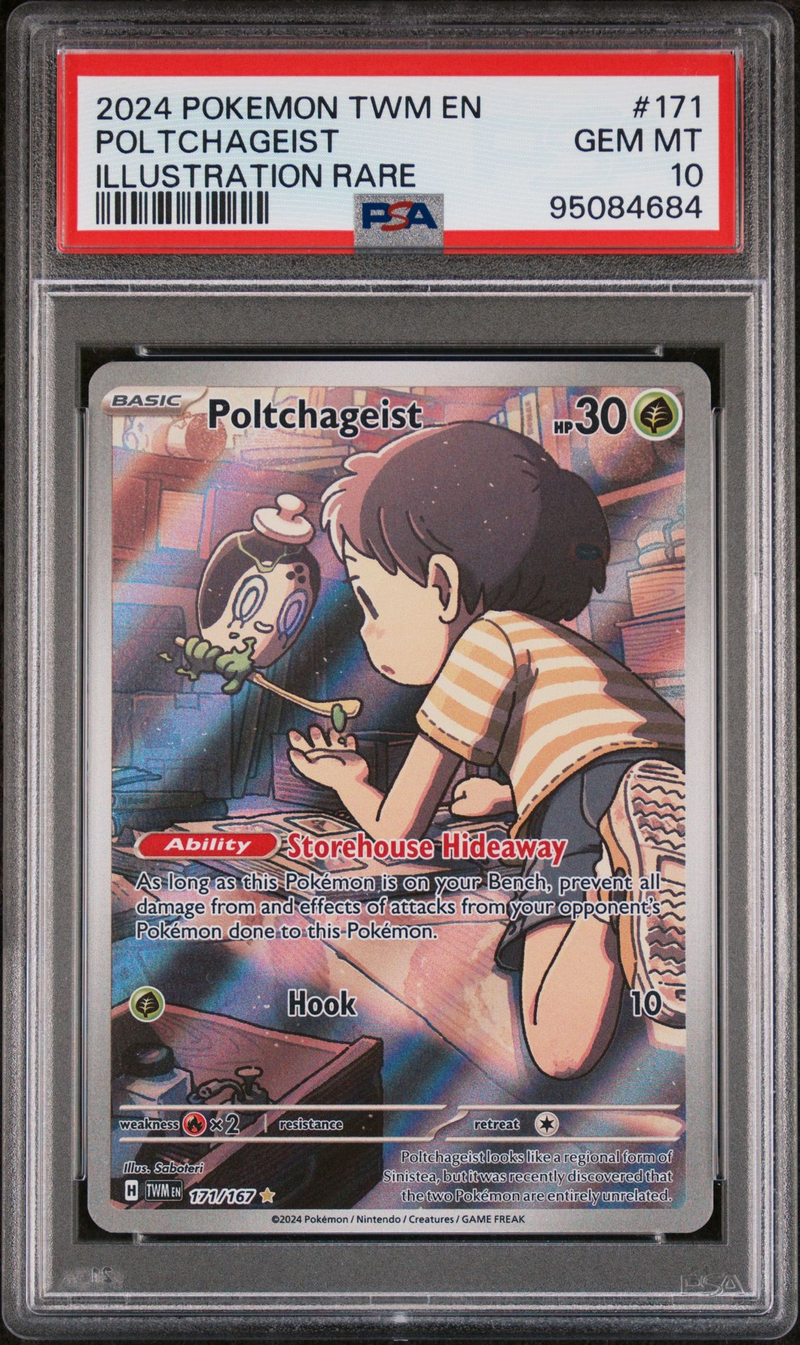 2024 Pokemon POKEMON TWM EN-TWILIGHT MASQUERADE ILLUSTRATION RARE #171 Poltchageist front