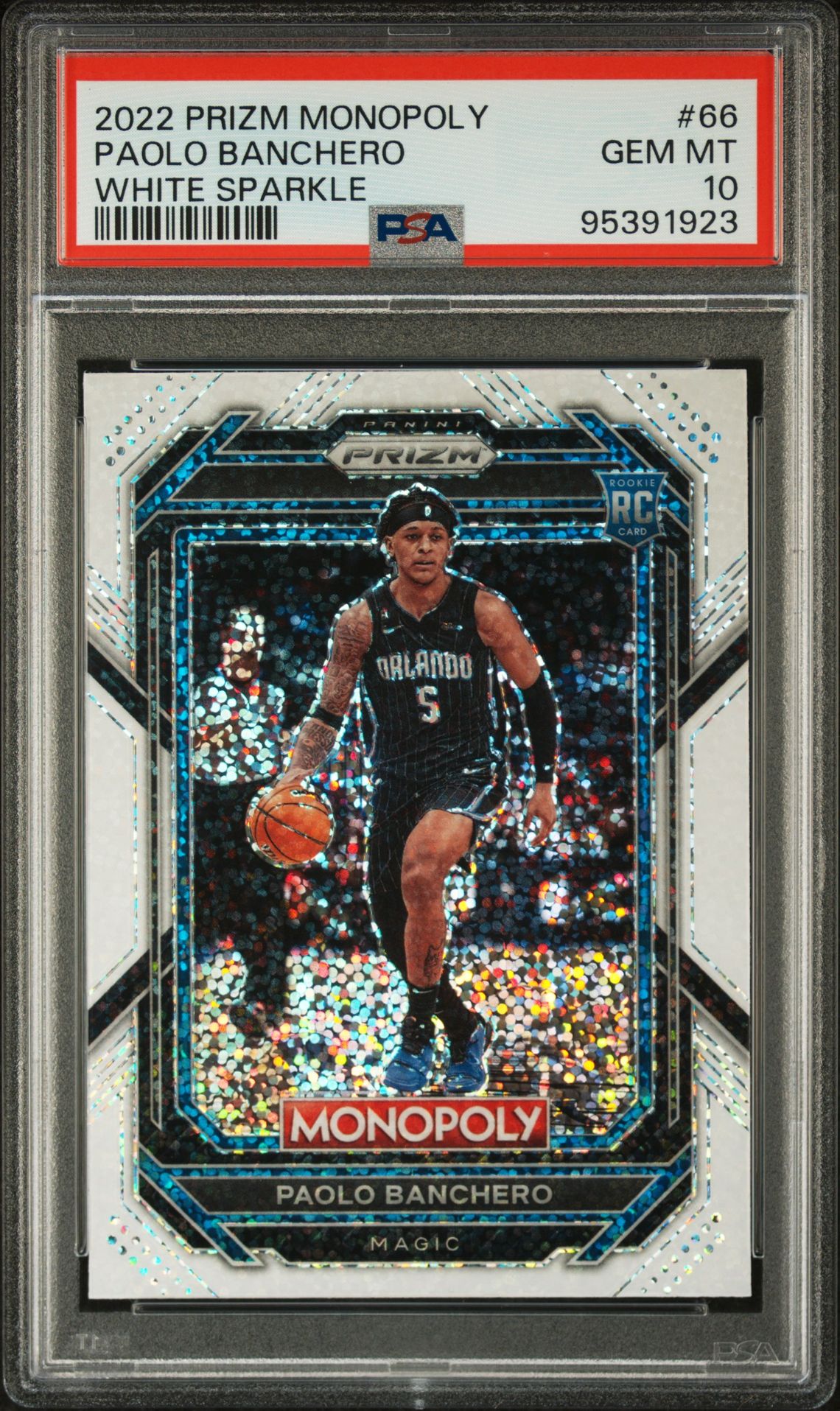 2022 Panini PANINI PRIZM MONOPOLY WHITE SPARKLE #66 Paolo Banchero front