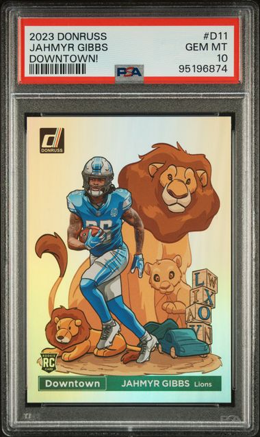 2023 Panini Donruss Downtown! Jahmyr Gibbs #D11 Gem Mt 10 front