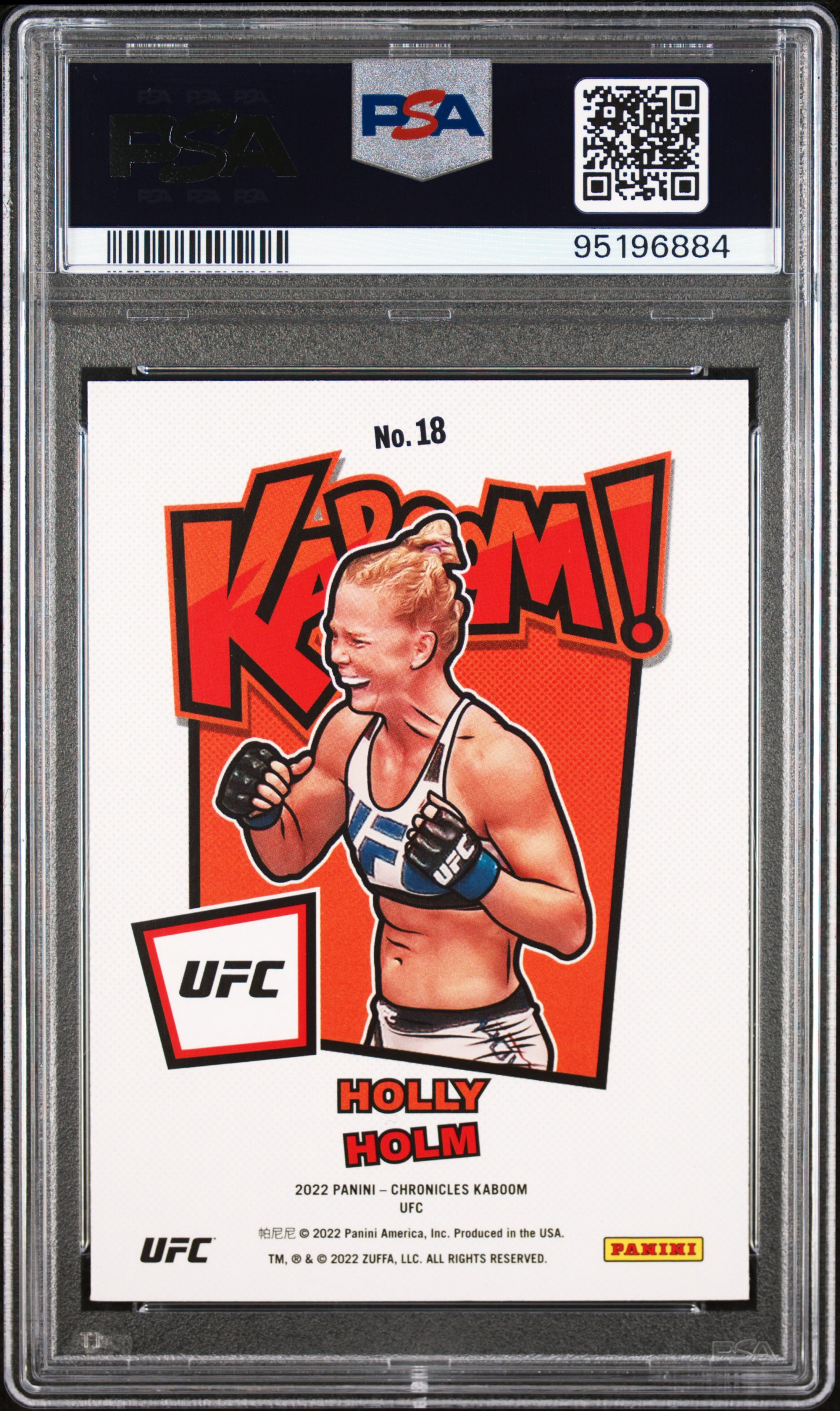2022 Panini Instant Ufc Kaboom! Holly Holm #18 (Kaboom!) Mint 9 back