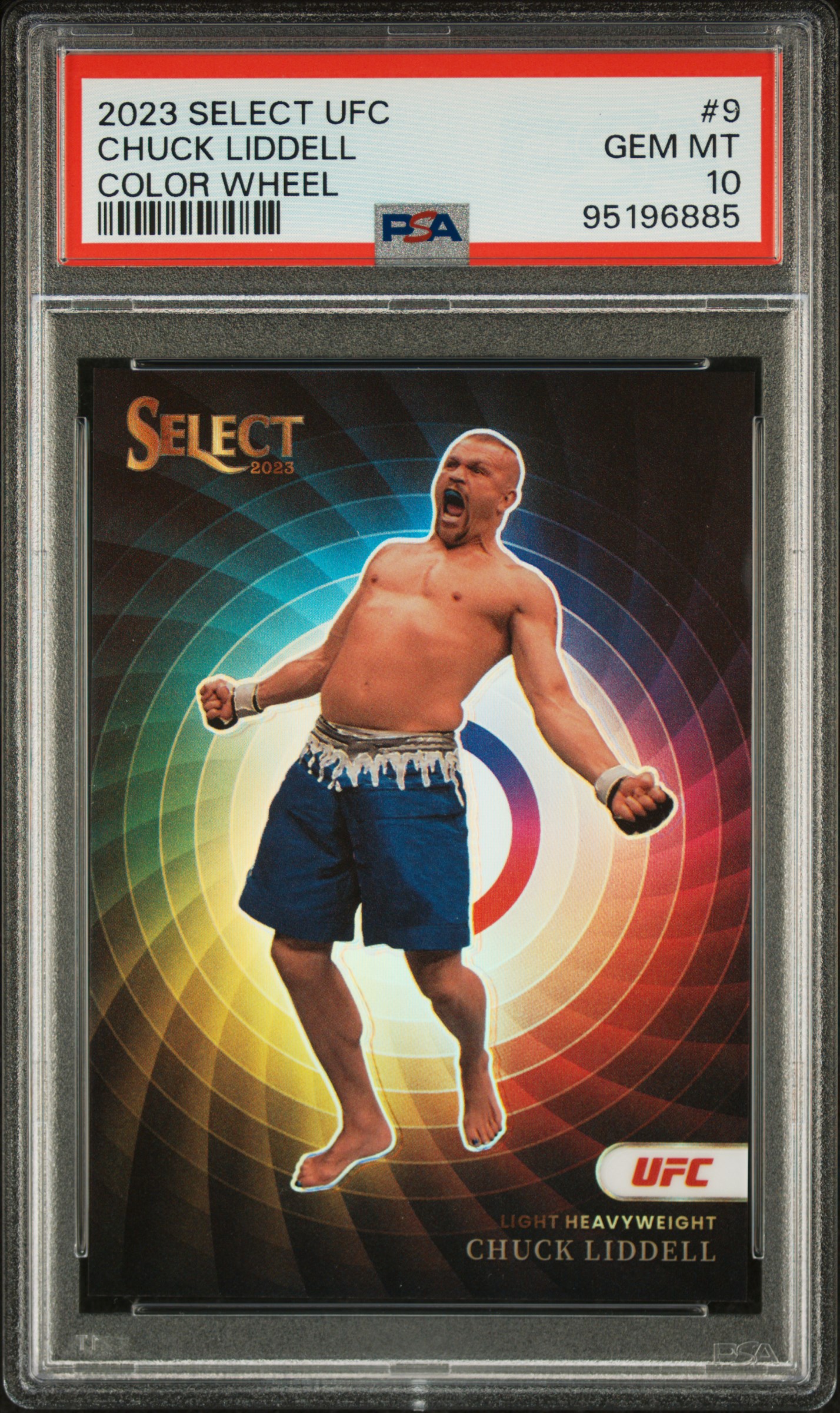 2023 Panini Select Ufc Color Wheel Chuck Liddell #9 Gem Mt 10 front